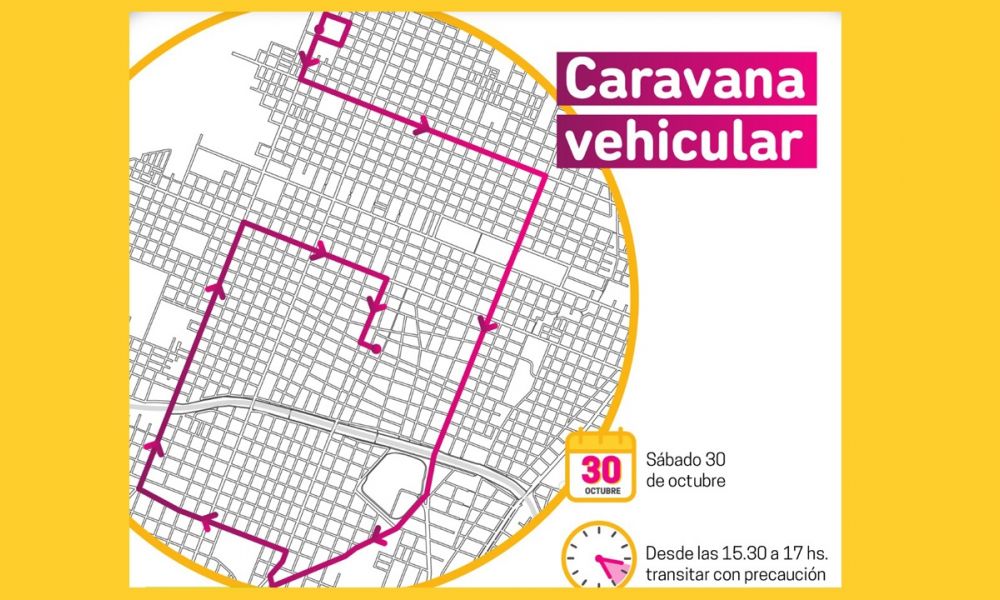 Caravana vehicular organizada por la Iglesia Evangélica