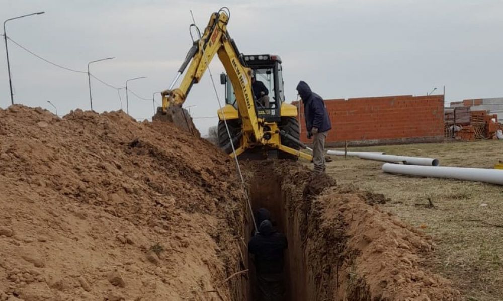 Obras de cloacas en el Barrio Solares III - Scalabrini