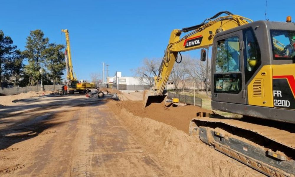 La obra del puente de Av. Colón