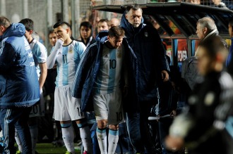Messi sufrió un traumatismo en la zona lumbar