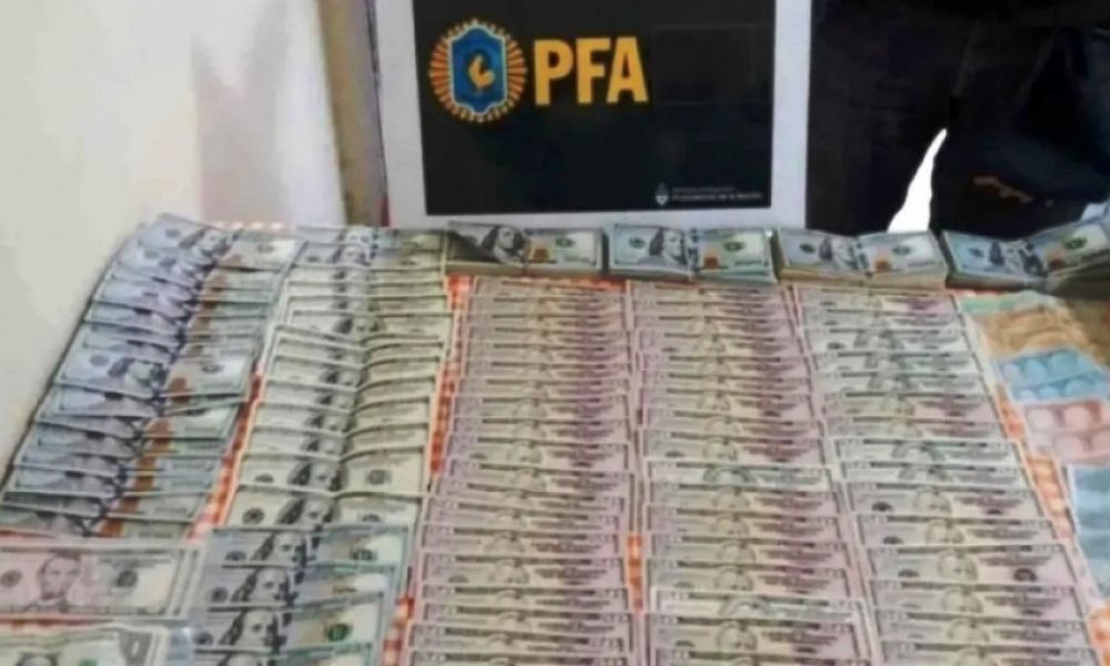 Encontraron 50 mil dólares y 7 millones de pesos