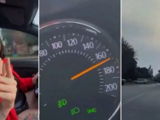 Inhabilitan a una influencer por correr a 180 km/h y cruzar sem�foros en rojo