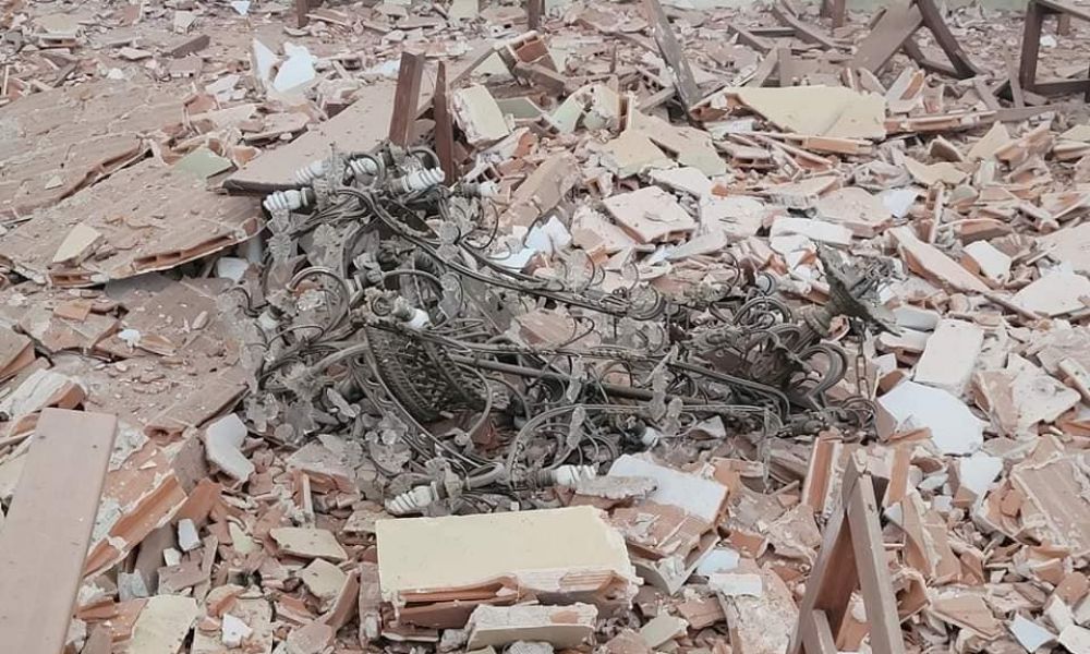 Derrumbe y milagro en una iglesia