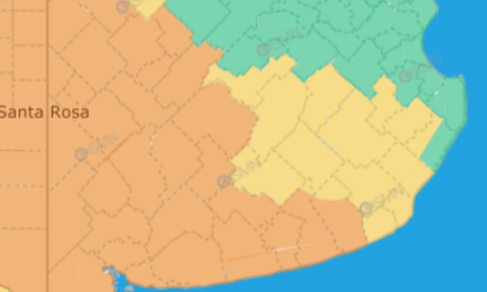  Alerta naranja y amarilla en la provincia de Buenos Aires