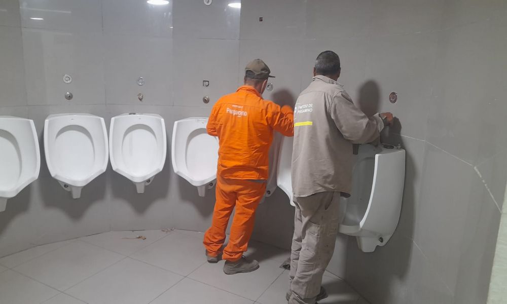 Baños de la Terminal de Ómnibus restaurados