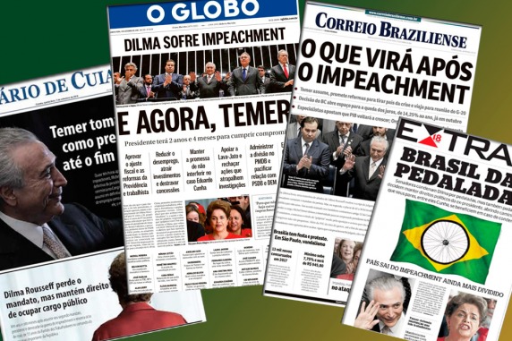 Los diarios de Brasil y la destitución de Rousseff