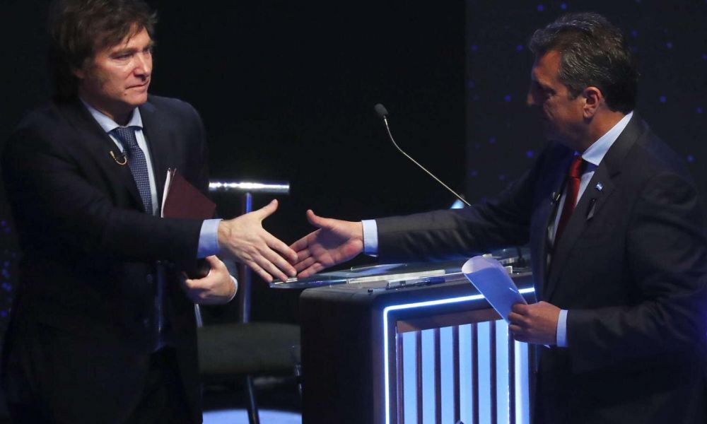 Javier Milei y Sergio Massa