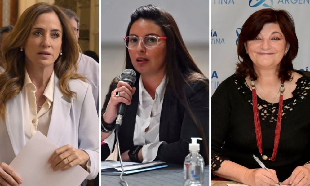 Victoria Tolosa Paz, Ayelén Mazzina y Raquel Kismer de Olmos