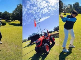 El Club Sirio Libanés festejó sus 96 años con una gran jornada de golf y presentó un nuevo tractor