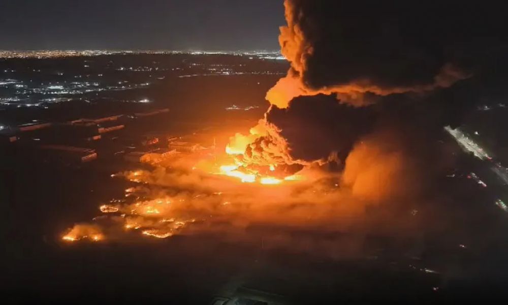 Explosión y caos en el polo industrial de Ezeiza