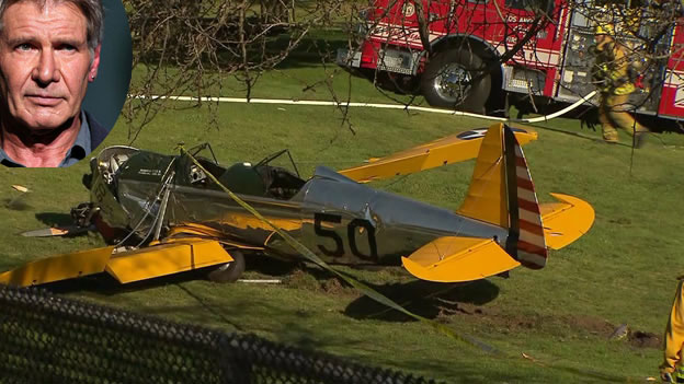 El avión luego del accidente