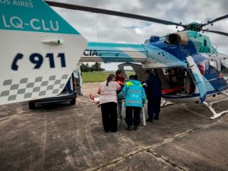 Un operativo sanitario aéreo permitió trasladar a un niño desde Pergamino a Cañuelas