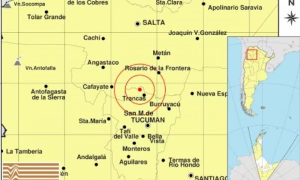Fuerte sismo de magnitud 5 sacudió Tucumán