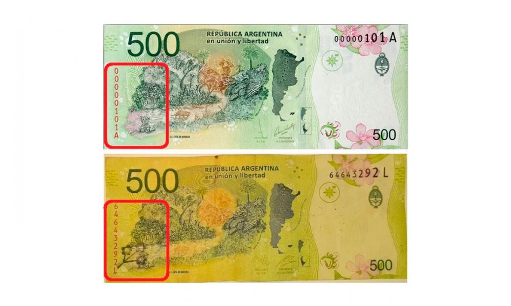 Billetes de $500 que se venden en Internet a $200.000