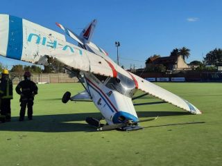 Burzaco: Una avin aterriz de emergencia en un club
