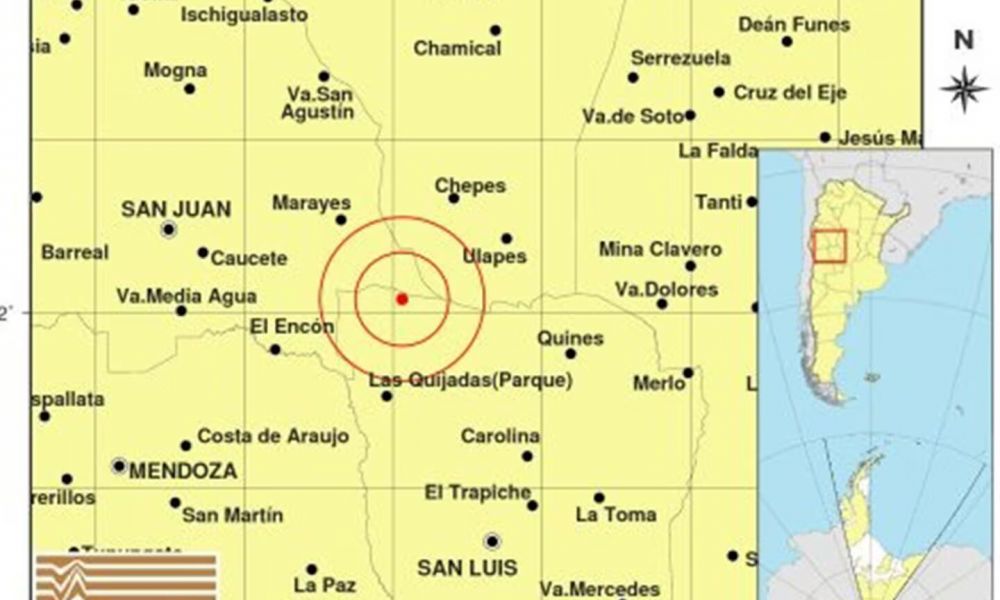 Un movimiento sísmico de magnitud 6 sacudió a San Luis Un movimiento sísmico de magnitud 6 sacudió a San Luis