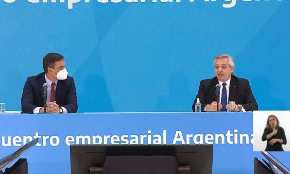 Pedro Sánchez y Alberto Fernández