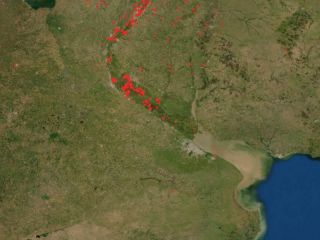 El mapa de la NASA que muestra los incendios de la regi�n