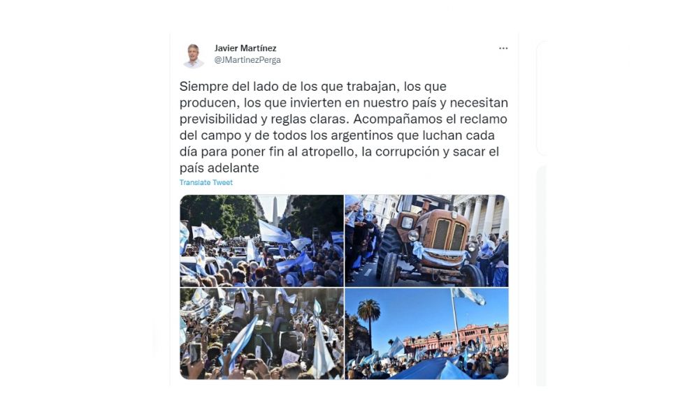 Martínez y el tractorazo