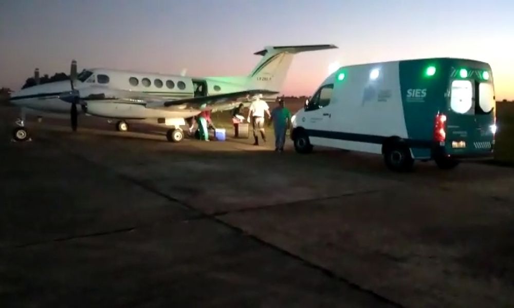 Gran operativo de aviones sanitarios en el Aeródromo
