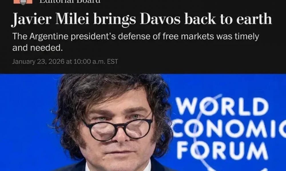 Javier Milei en Washington Post