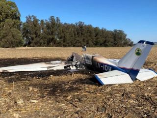 Aterrizaje de emergencia en Balcarce: Tres tripulantes resultan ilesos
