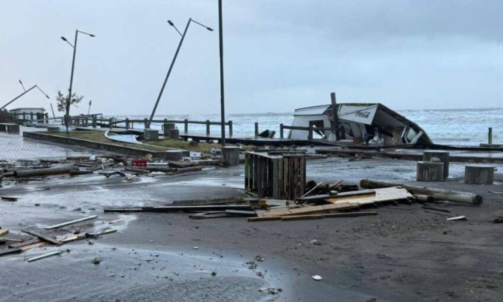 Temporal feroz en la Costa Atlántica