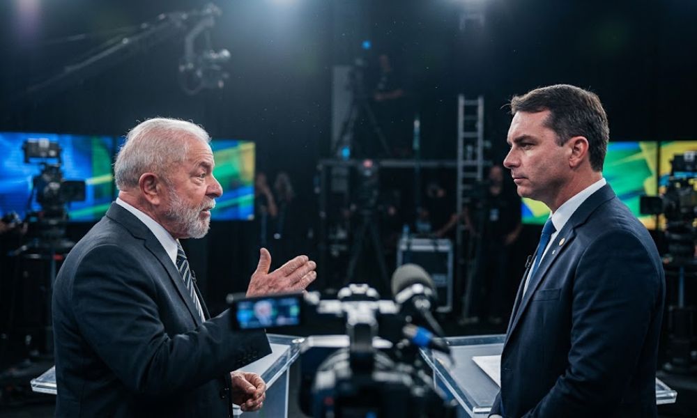 Lula y Flávio Bolsonaro