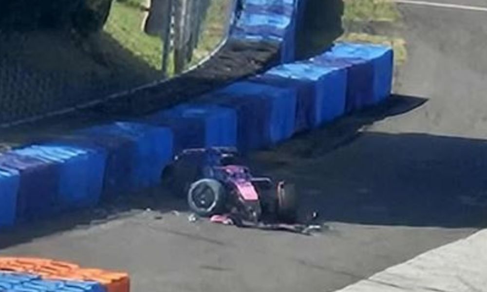 Accidente de Colapinto en las pruebas de Pirelli