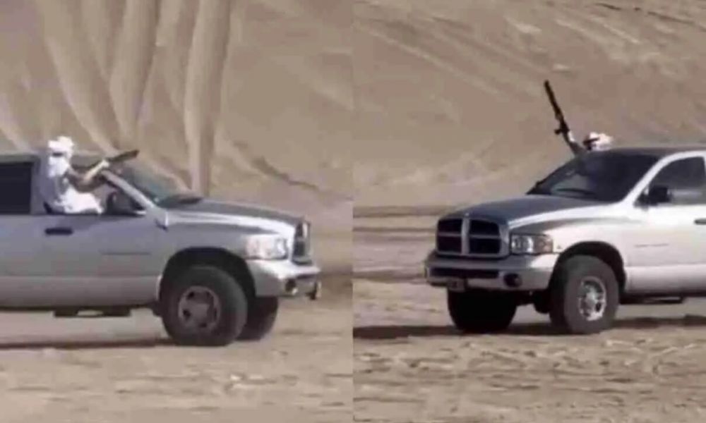 Exhiben un arma de fuego en los médanos