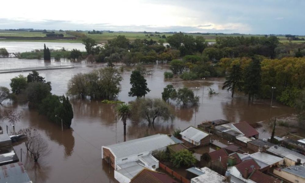 La ciudad de Salto bajo el agua