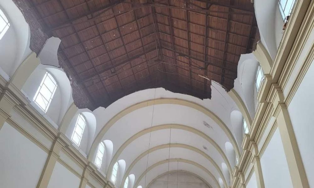 Derrumbe y milagro en una iglesia