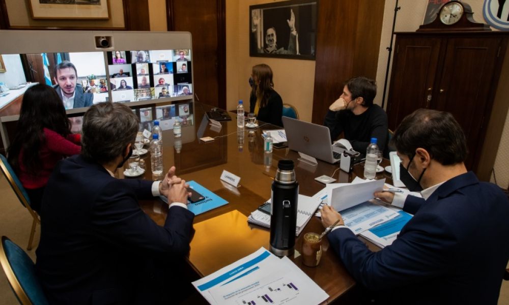 Axel Kicillof en videoconferencia