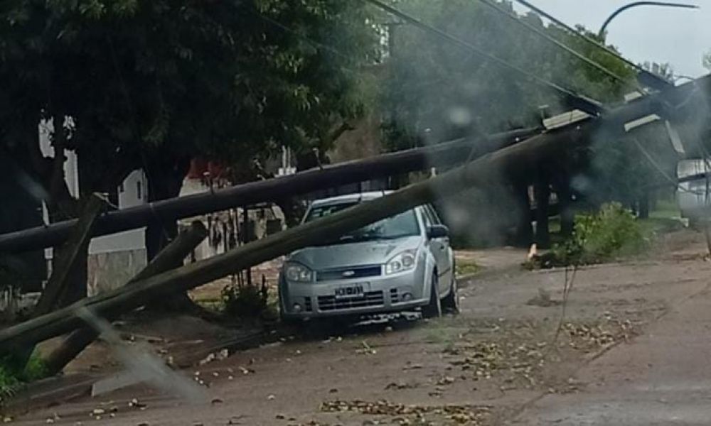Voladuras de techos y caída de árboles en El Socorro
