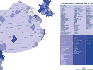Mapa revela distribucin de migrantes en municipios bonaerenses: Pergamino con 2%