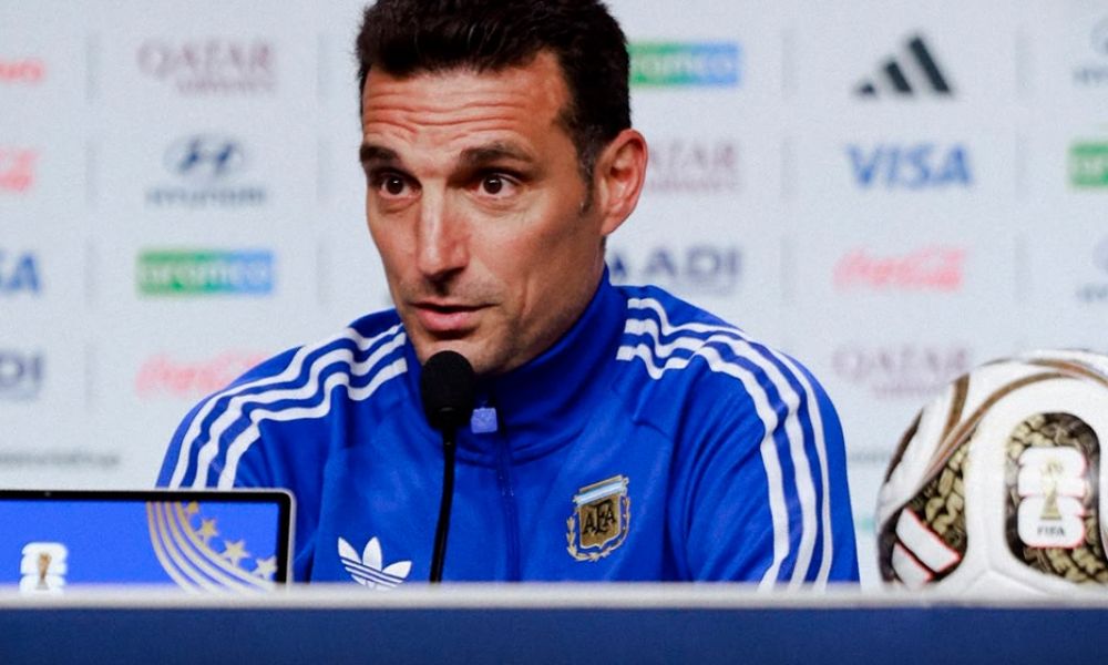 Lionel Scaloni en conferencia de prensa