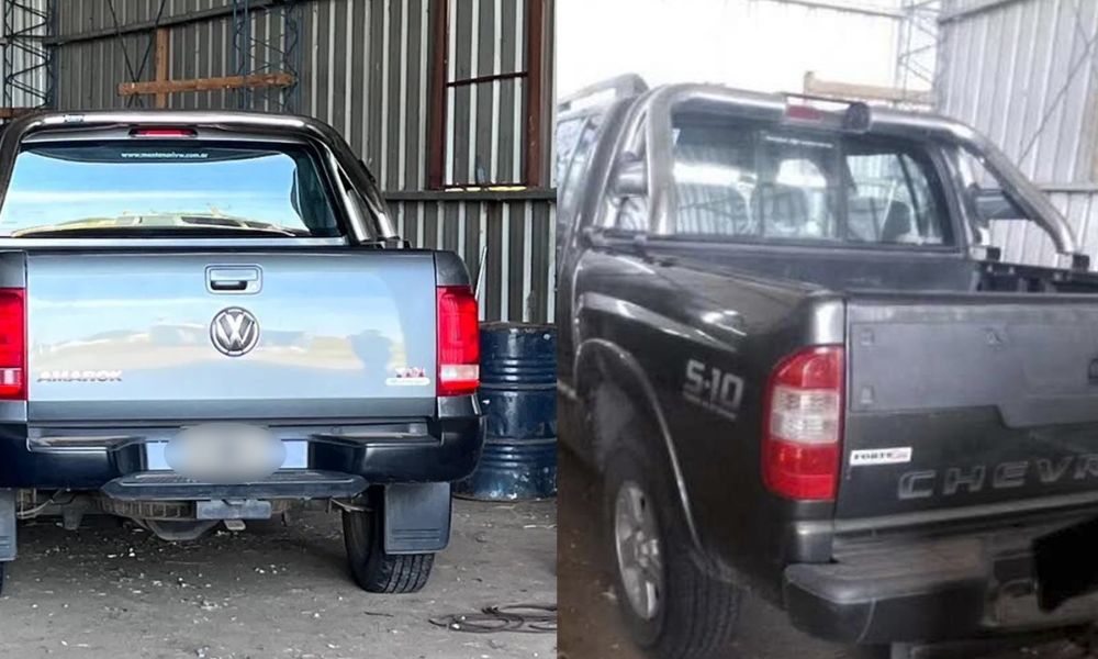 En un galpón de la zona estaban ocultas las dos camionetas