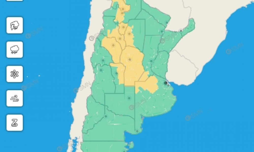 Tormentas fuertes y granizo en gran parte del país