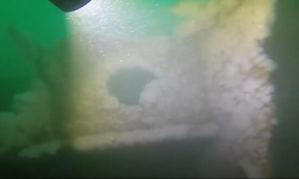 Restos de un naufragio alemán