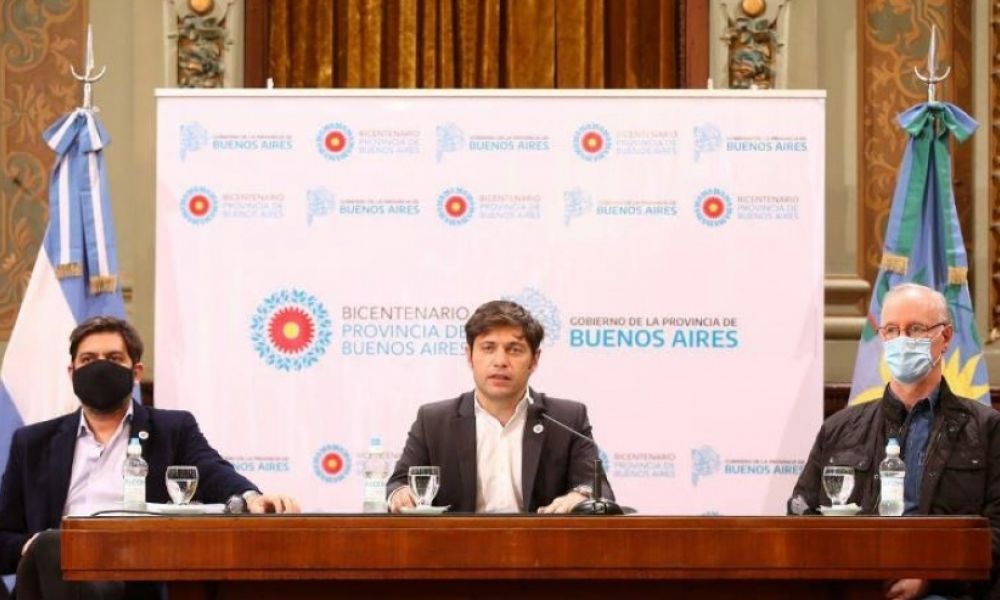 Axel Kicillof, Carlos Bianco y Daniel Gollán