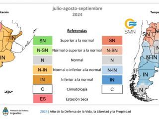 Qu clima nos espera?: El SMN present su pronstico para julio, agosto y septiembre