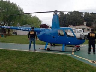 Se filmaron cazando jabales desde un helicptero en una localidad bonaerense