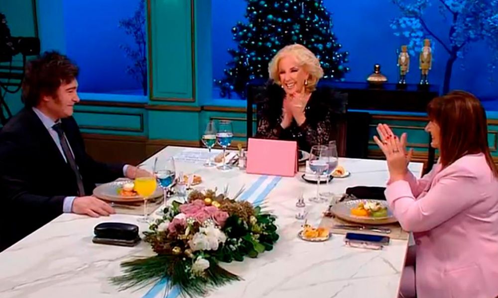 Mirtha Legrand con Milei arrasó en la TV