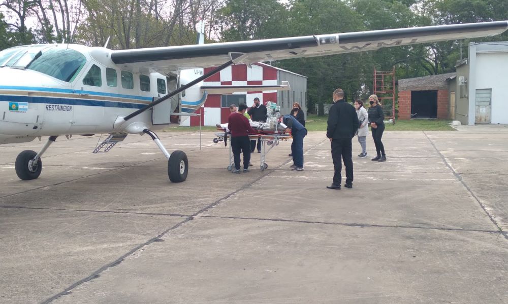 Vuelo sanitario en el Aeródromo