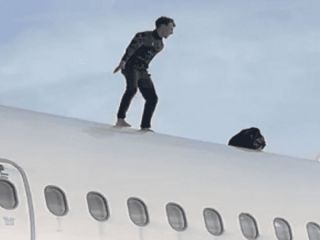 Un pasajero se subi� al techo de un avi�n y paraliz� un aeropuerto