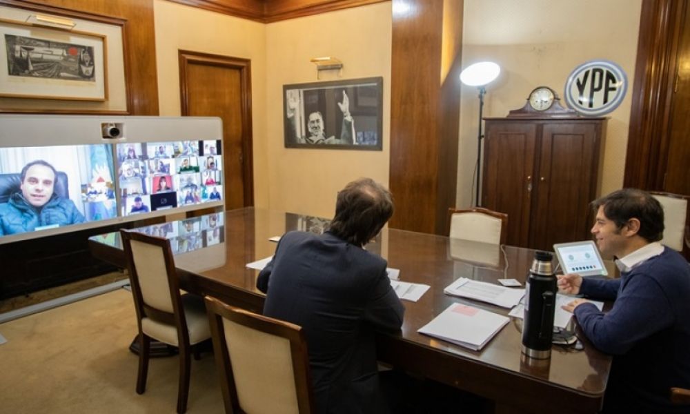 Axel Kicillof en videoconferencia