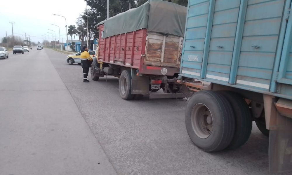 Operativo de control de tránsito pesado en la ciudad