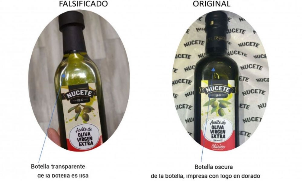 Alertan sobre aceite de oliva Nucete falsificado