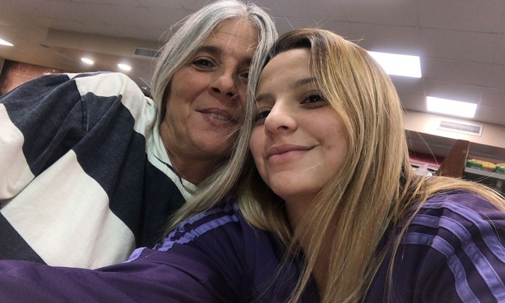 Úrsula Bahillo y su madre