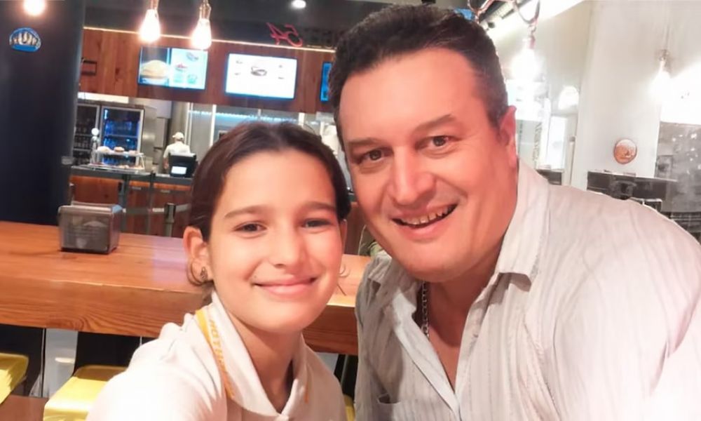 Valentina García y su padre